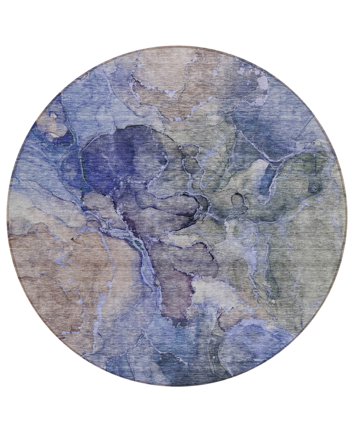 Addison Chantille Acn724 8'x8' Round Area Rug In Blue