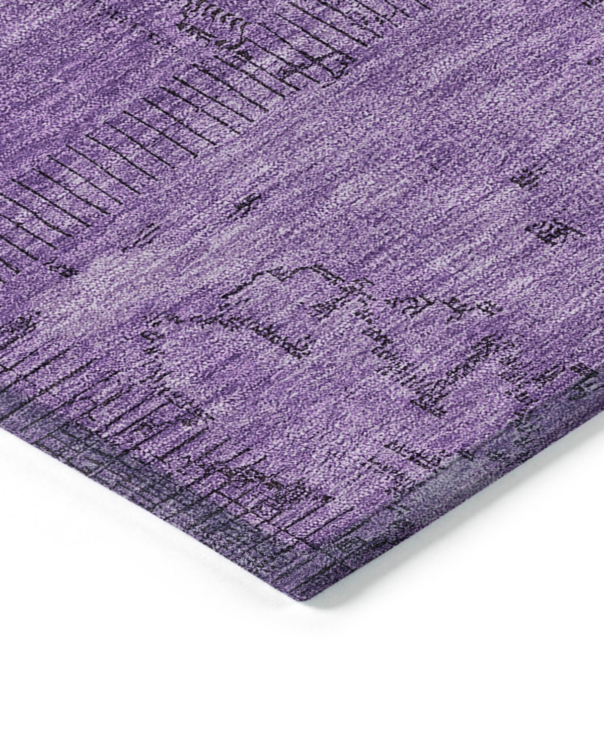 Addison Chantille Acn685 2'3"x7'6" Runner Area Rug In Purple