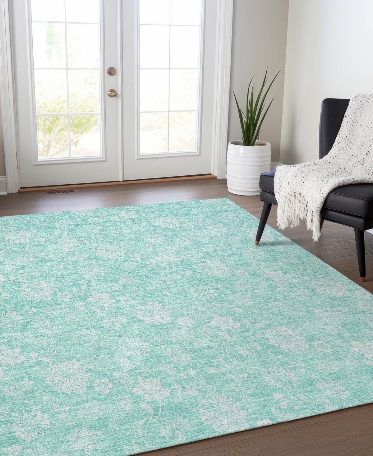 Addison Chantille Acn681 9'x12' Area Rug In Aqua