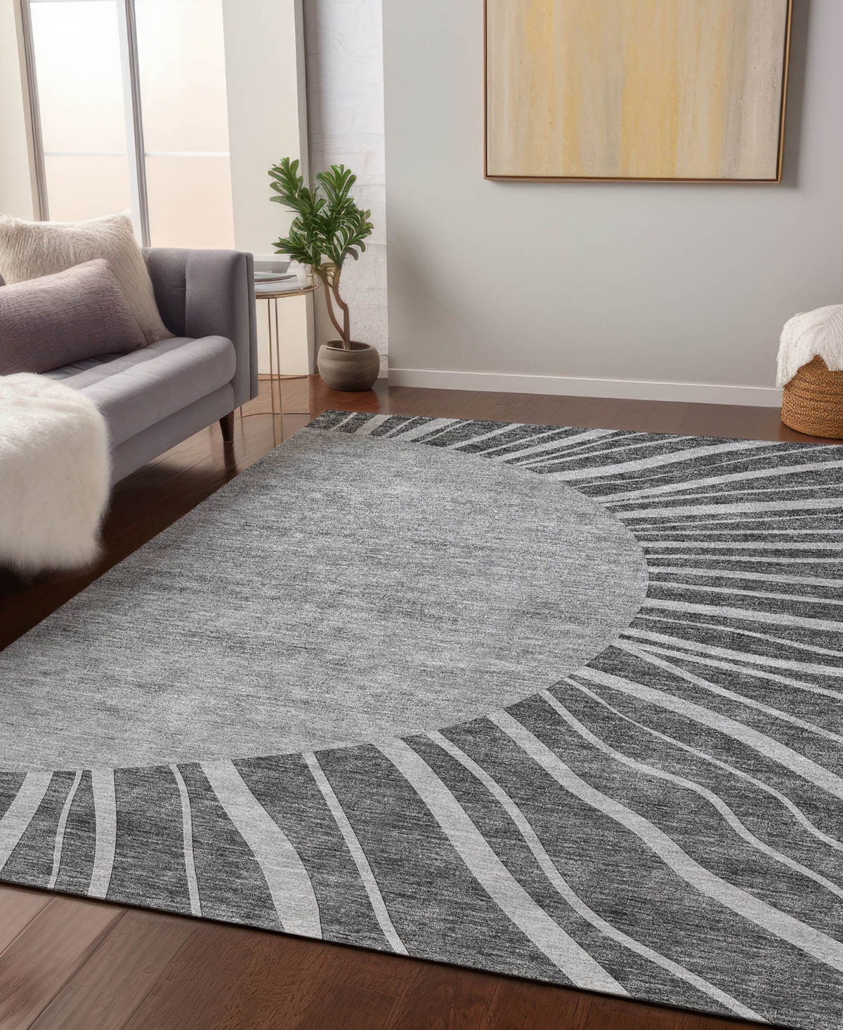 Addison Chantille Acn668 9'x12' Area Rug In Charcoal