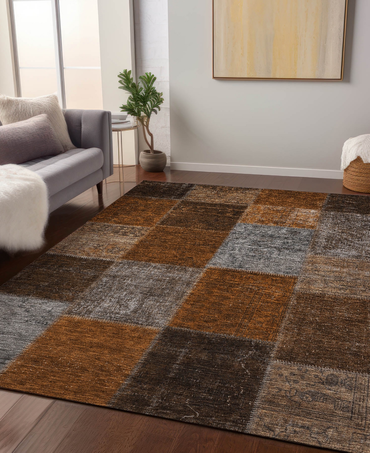 Addison Chantille Acn663 5'x7'6" Area Rug In Paprika