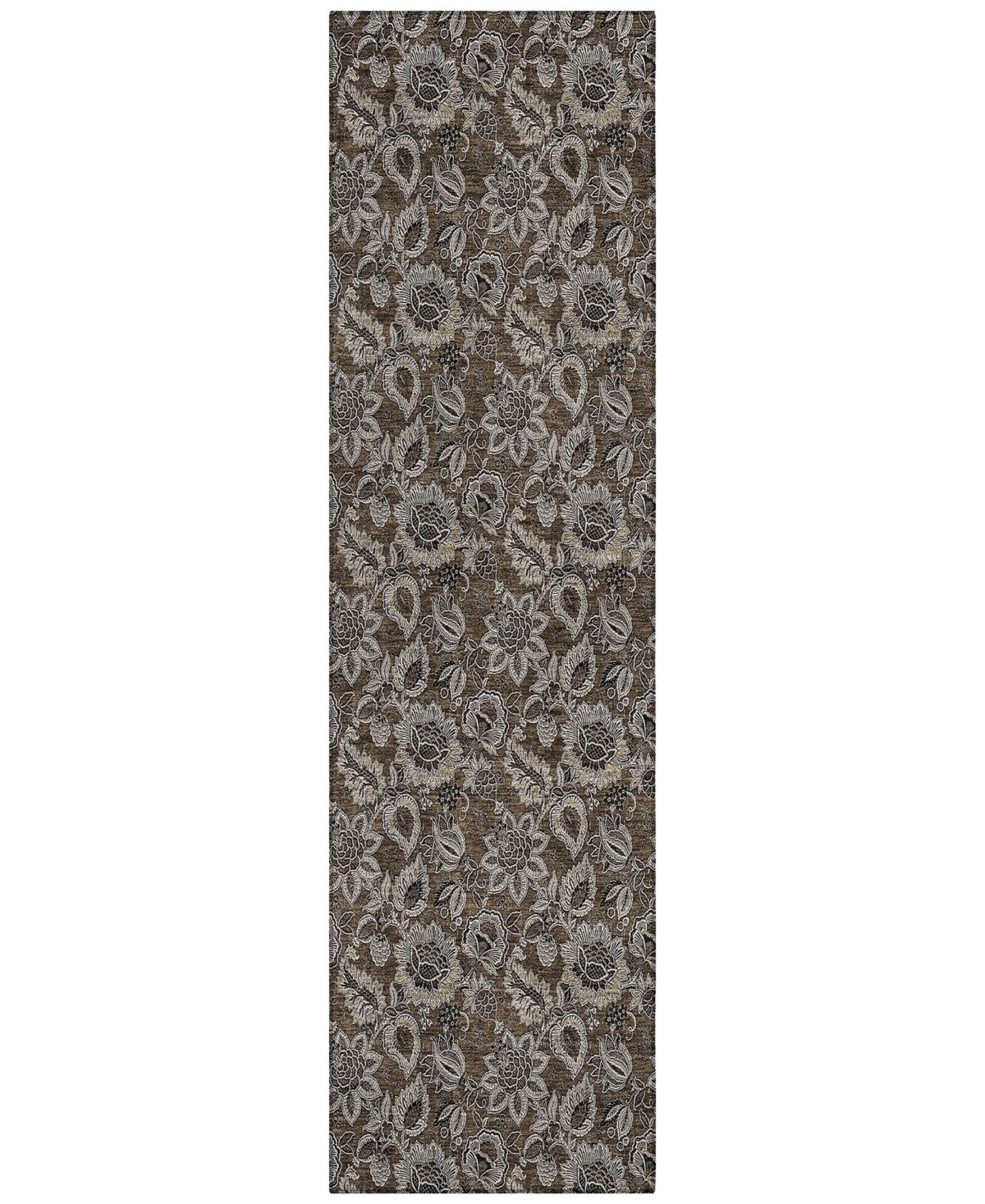 Addison Chantille Acn661 2'3"x7'6" Runner Area Rug In Chocolate