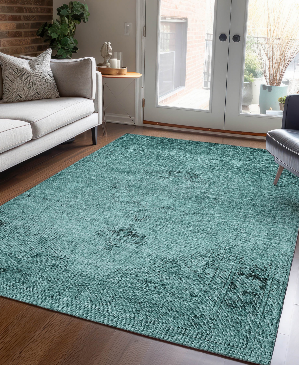 Addison Chantille Acn682 5'x7'6" Area Rug In Teal