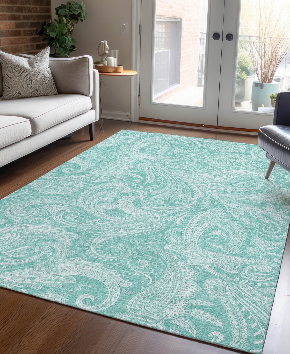 Addison Chantille Acn682 5'x7'6" Area Rug In Teal