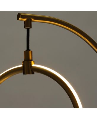 Nova Modern Hoops Dimmable LED Gold Table Lamp (24" )