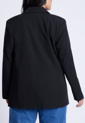 Women's Plus Size Long Relaxed Blazer