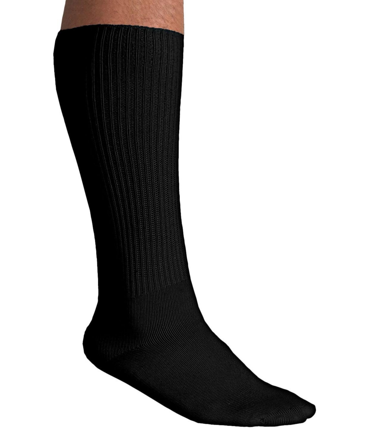 Big & Tall Diabetic Over-The-Calf Socks - White