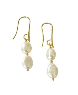 Hollywood Sensation Elegant Gold Pearl Dangle Earrings - Macy's