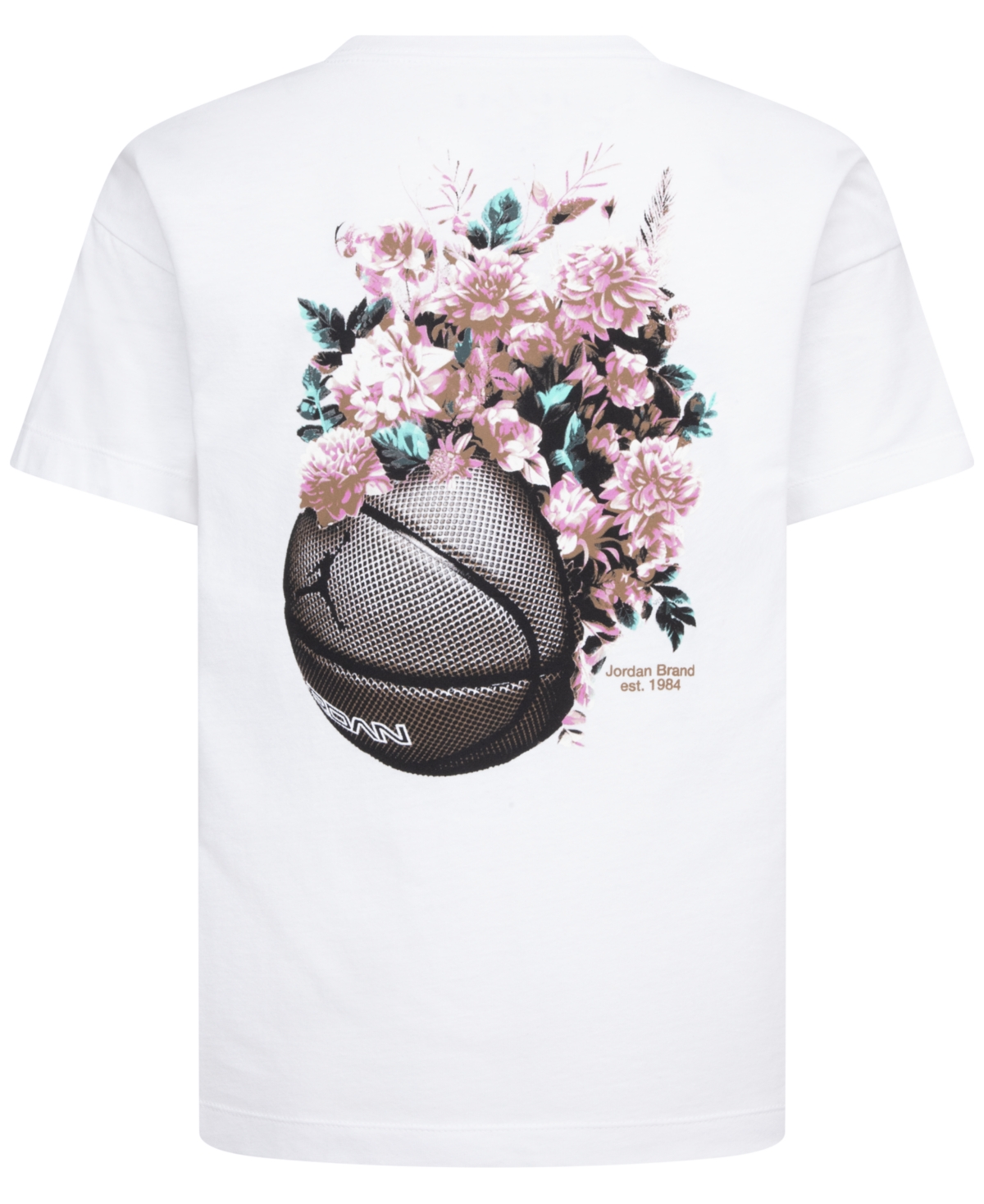 Jordan Big Girls Jumpman Floral Graphic Short-Sleeve T-Shirt - 001White