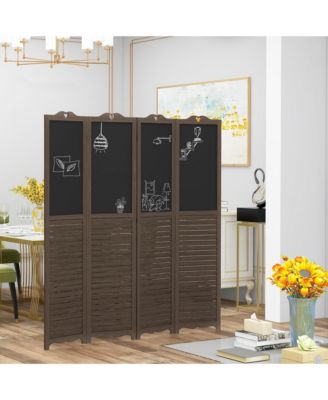 5.5' 4 Panel Room Divider, Indoor Privacy Screens for Home
