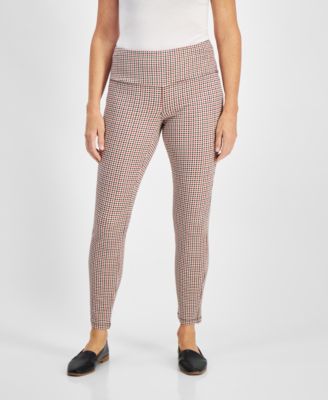 Style & Co - Women's Sophie Plaid Skinny Ponte-Knit Pants