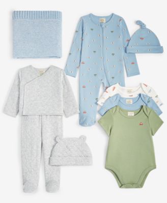 Shop First Impressions Baby Travel Bodysuits Sweater Blanket Outfits Created For Macys In Slate Heather