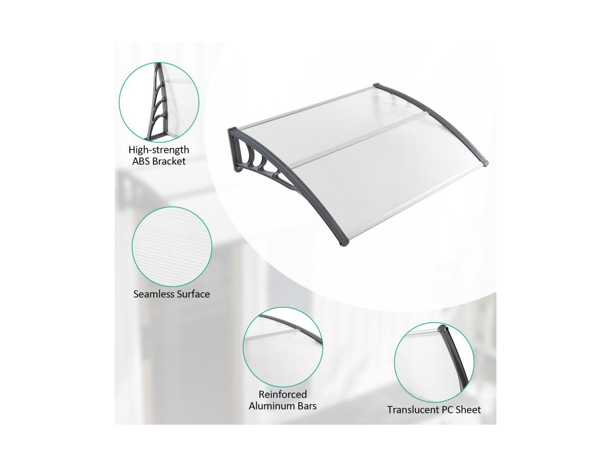Slickblue x 40 Inch Outdoor Front Door Window Awning Door Canopy Exterior