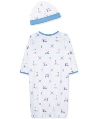 Baby Boys Cotton Golf Nightgown & Hat Set