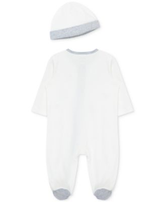 Baby Cotton Safari Animals Footie & Hat Set