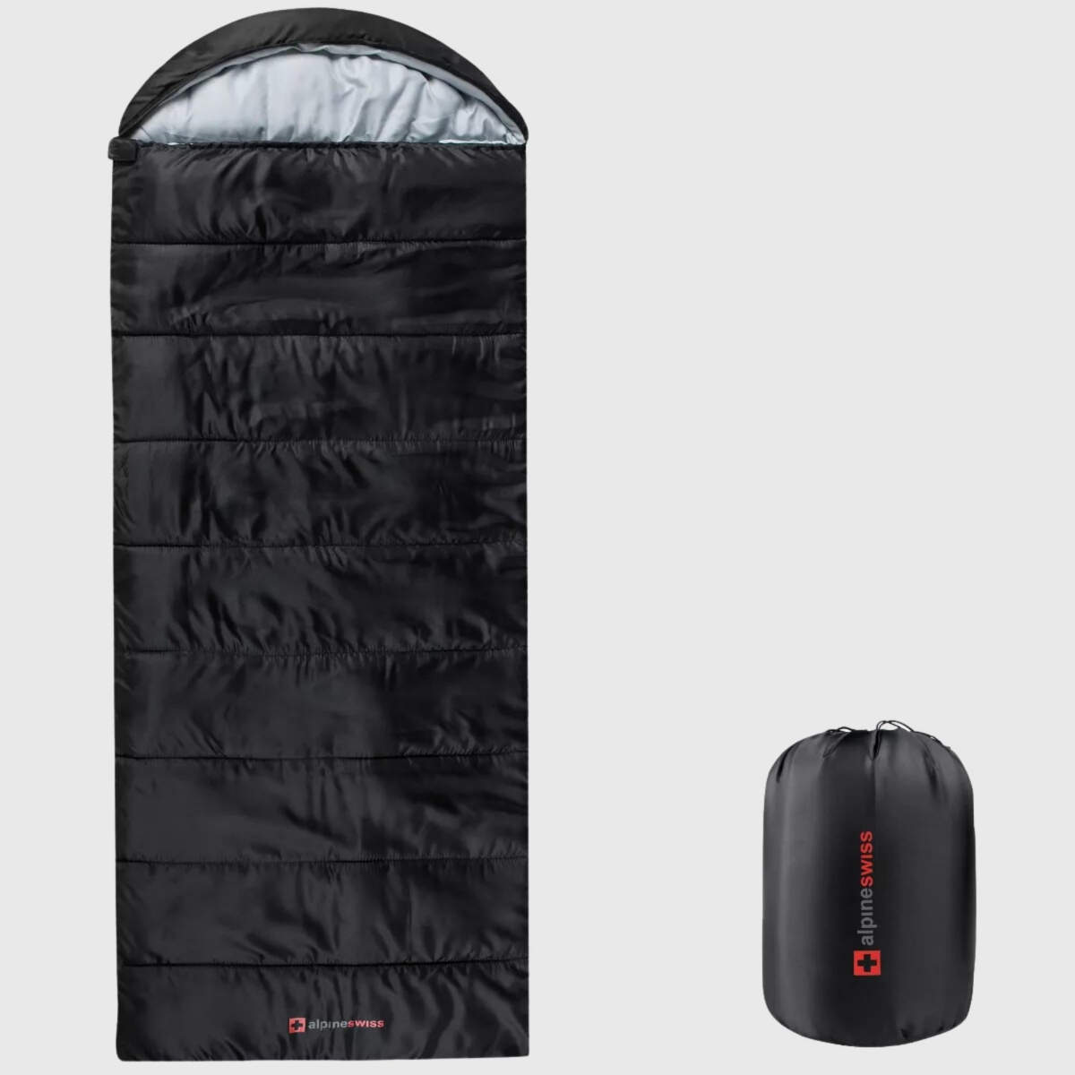 Sleeping Bag Adult Waterproof All Season Camping Backpacking Hiking - Black