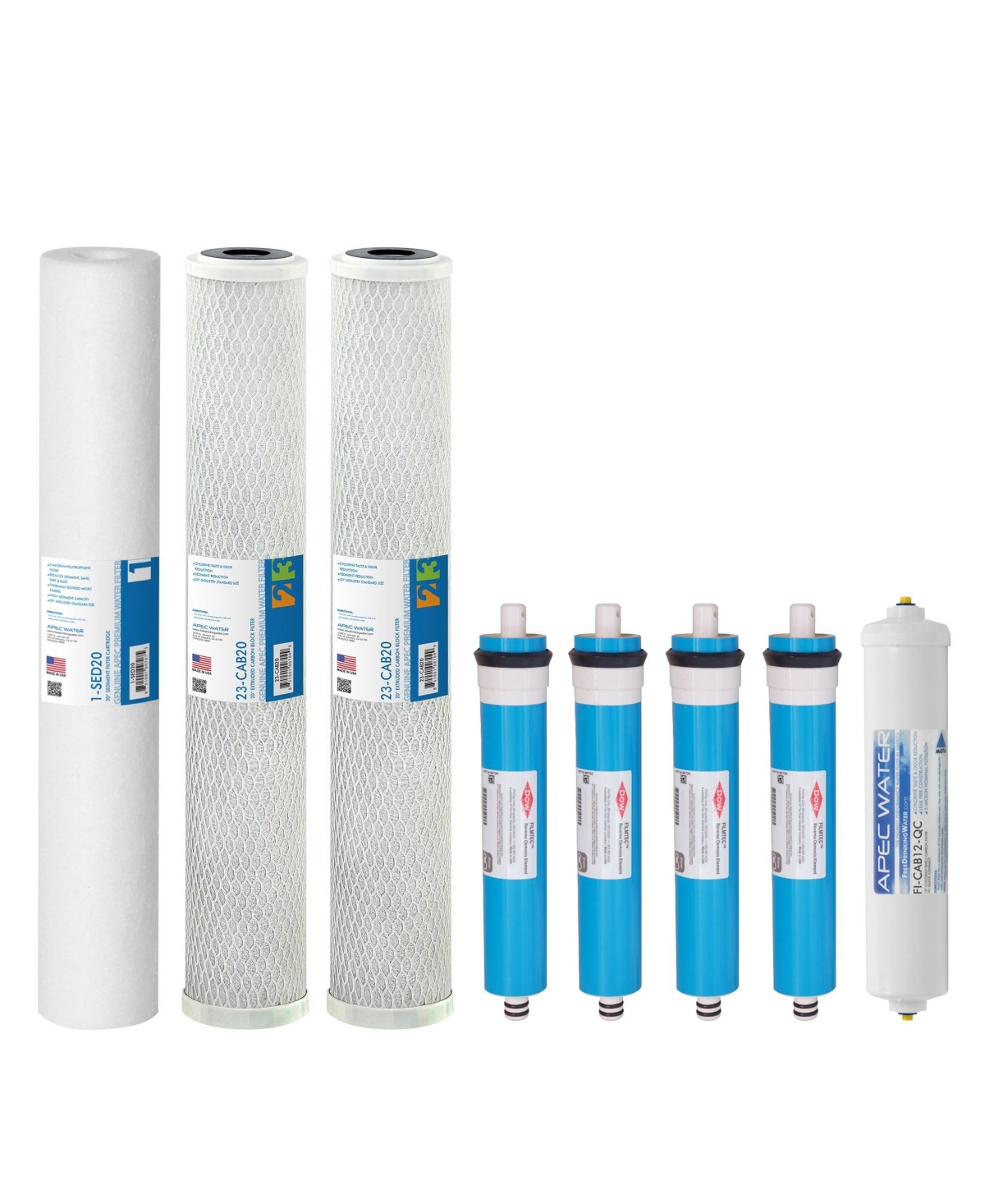 Complete Filter Set for Lite Commercial 360 Ro Systems - 20&#x22; (All Stages) - Assorted Pre-pack (See Table 9