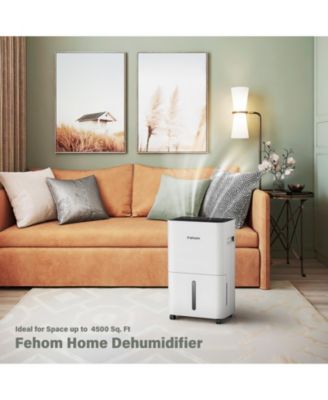 50 Pints Dehumidifier for Home Basements 4,500 Sq.Ft with Drain Hose Timer