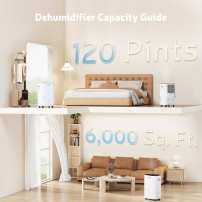 120 Pint Energy Star Certified Dehumidifier For Basements & Extra Large Room
