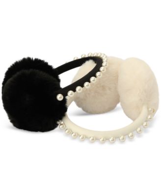 Kate spade new york White Faux Fur Rhinestone Embellished Ear Muffs::NWT:: Women main image 3