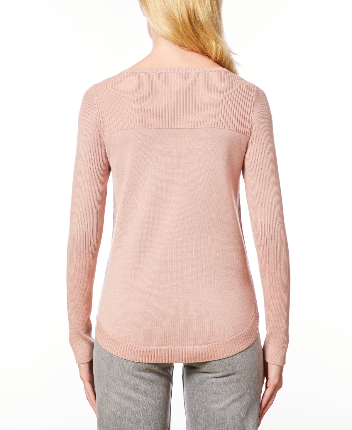 Melissa Paige Women's Petite Boat Neck Long-Sleeve Sweater