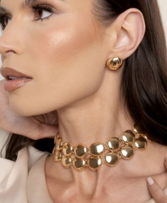 Polished Pebble Stud Earrings