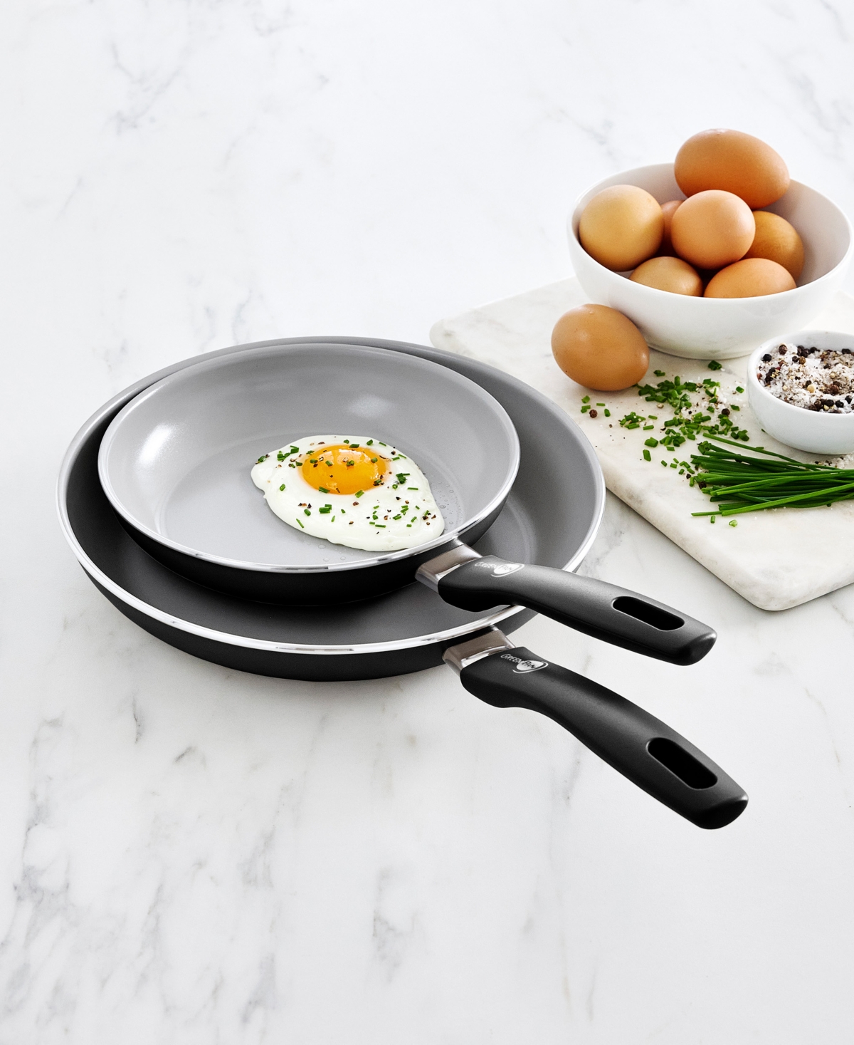 Greenpan Dover 2-piece Frypan Set In Taupe