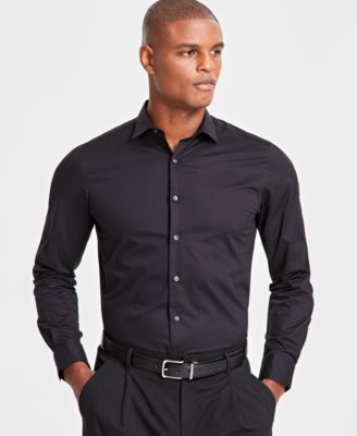 Men's Slim-Fit Solid Dress Shirt