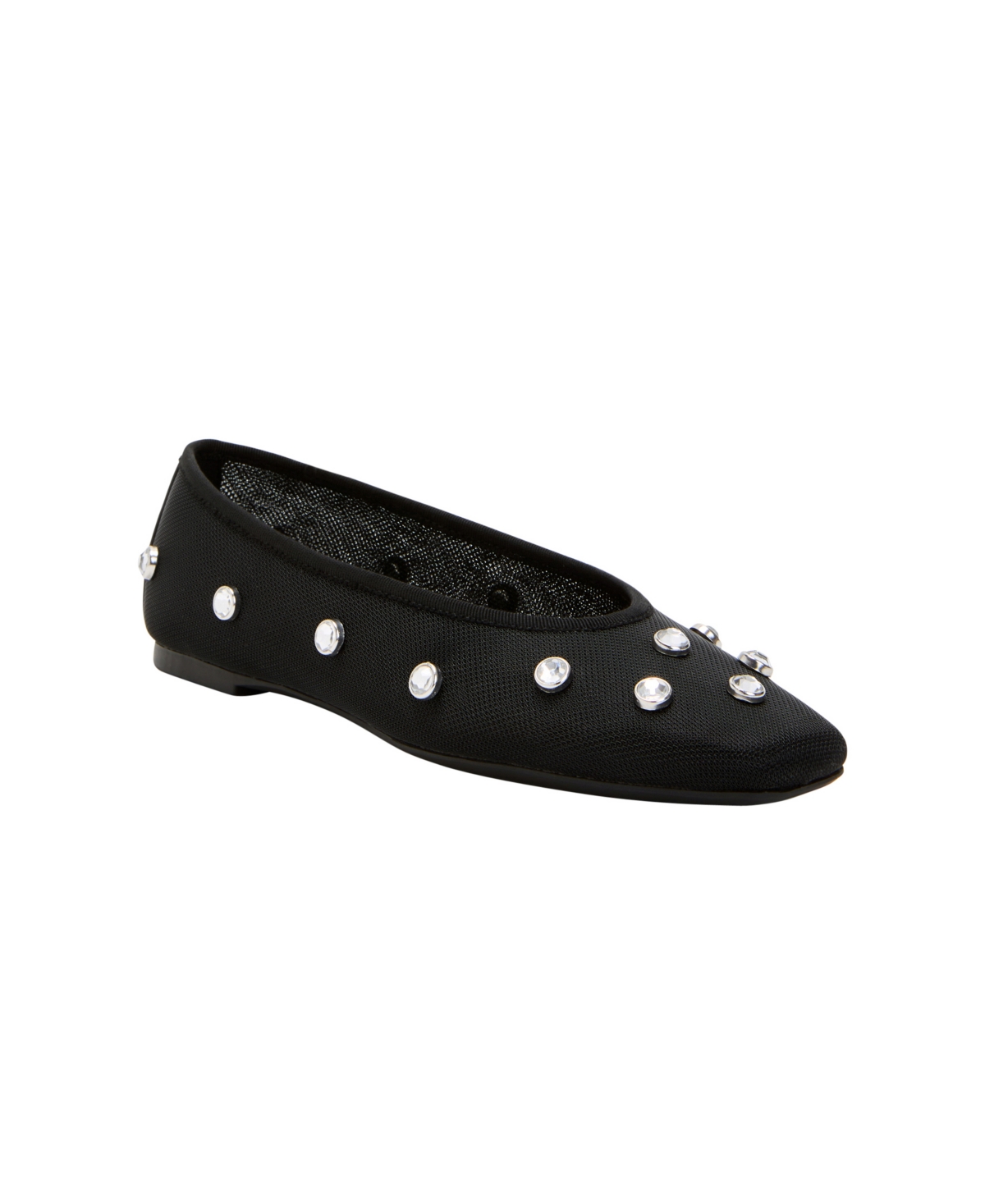 Shop Katy Perry Women's High Rise Crystal Ballet Flats In Natural