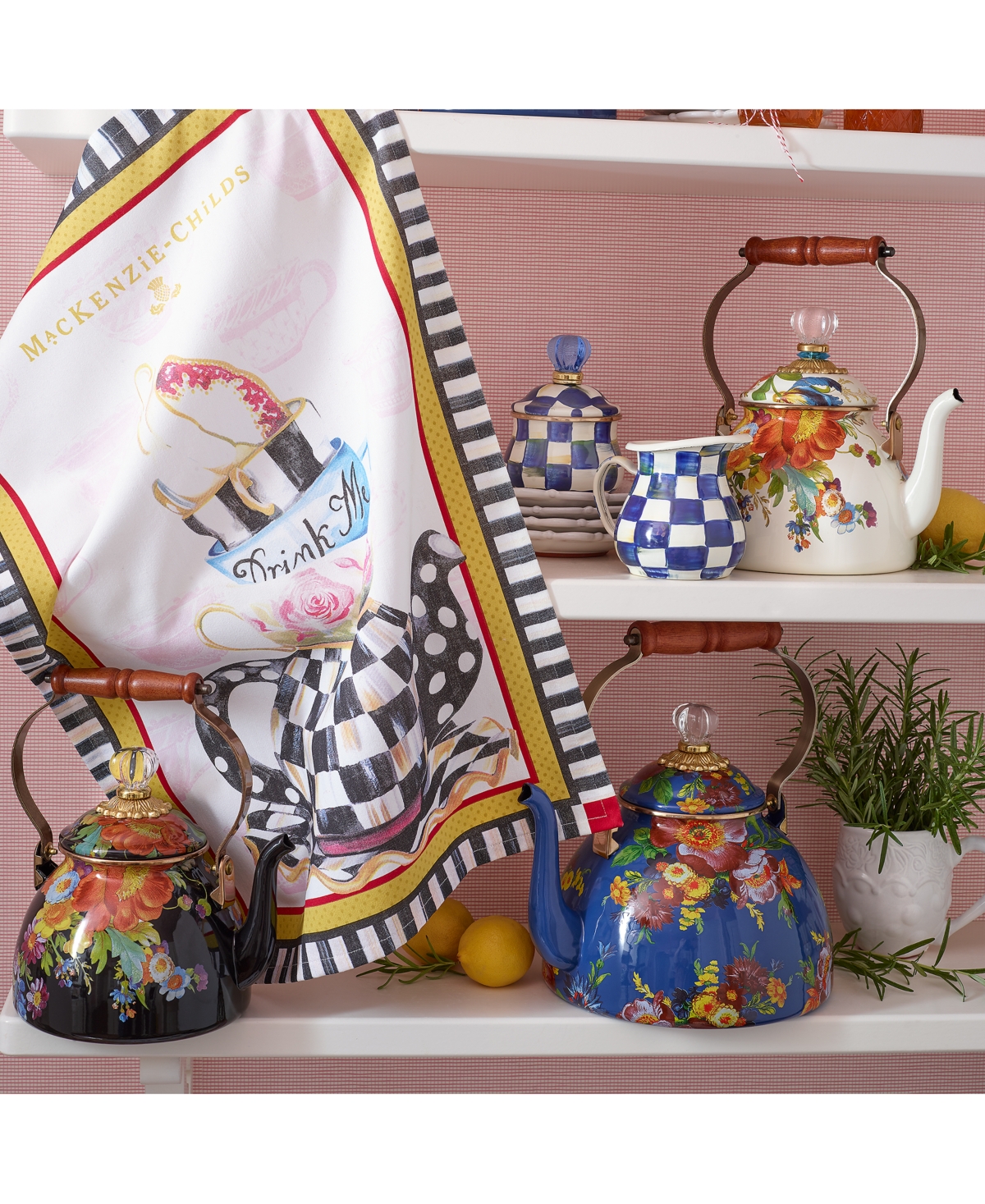MACKENZIE-CHILDS ROYAL CHECK CREAMER 