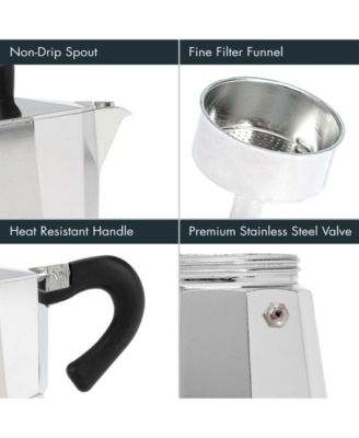 Aluminum Stovetop 9-Cup Espresso Maker