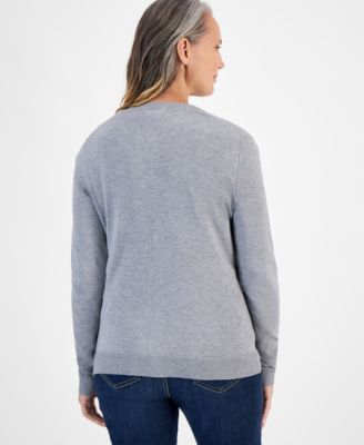 Petite Crewneck Cardigan, Macy's Exclusive