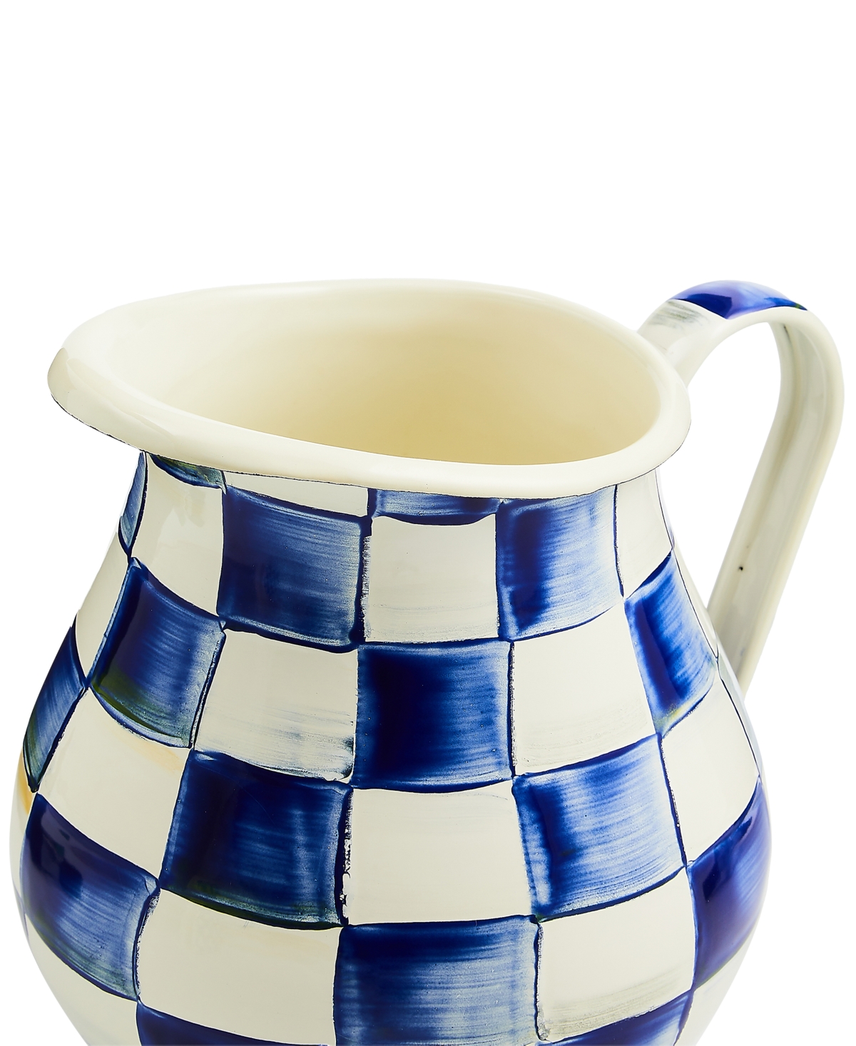 Mackenzie-childs Mackenzie Childs Royal Check Enameled Steel 3-quart Pitcher In No Color