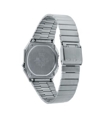 Unisex Digital Silver Tone Stainless Steel Watch, 35.5mm A700WEV-7AVT