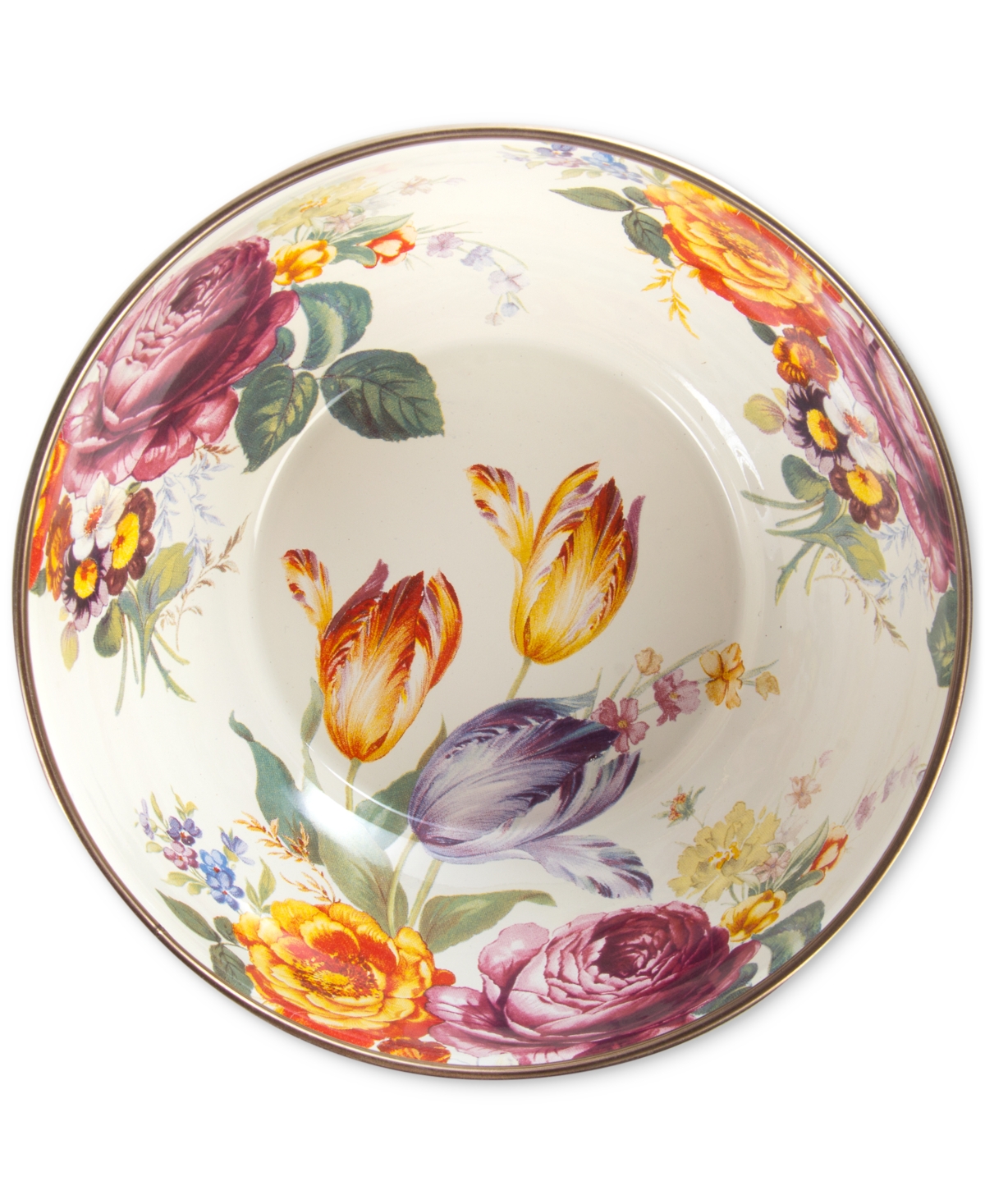 Mackenzie-Childs White Flower Market Everyday Bowl, 16-oz
