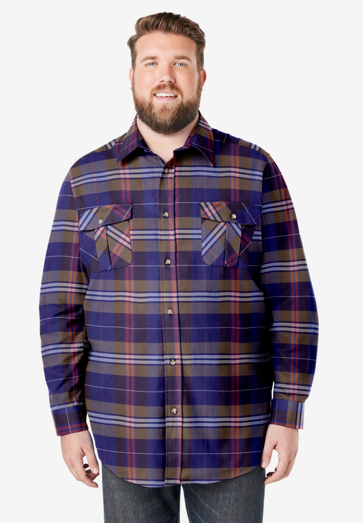 KingSize Big & Tall Signature Plaid Flannel Shirt