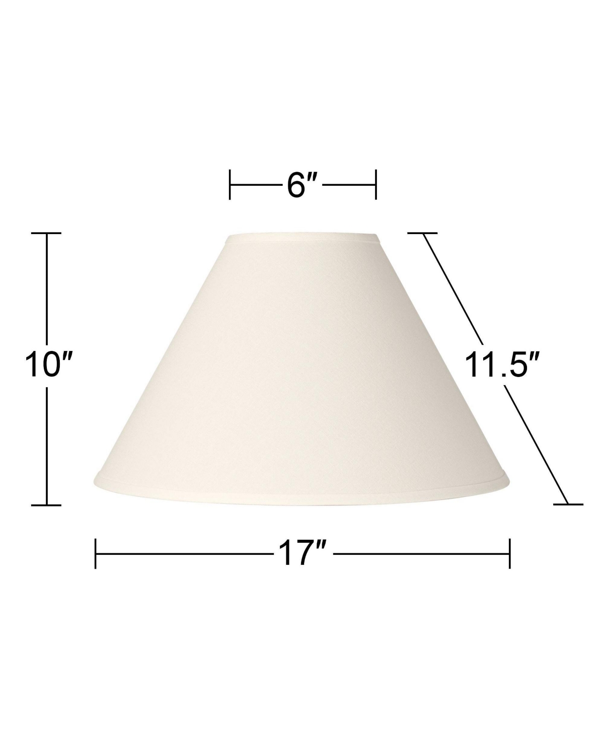 Set of 2 Empire Lamp ShadesLinen Chimney Large Top x Bottom x High Spider with Replacement Harp and Finial Fitting - Spring crest