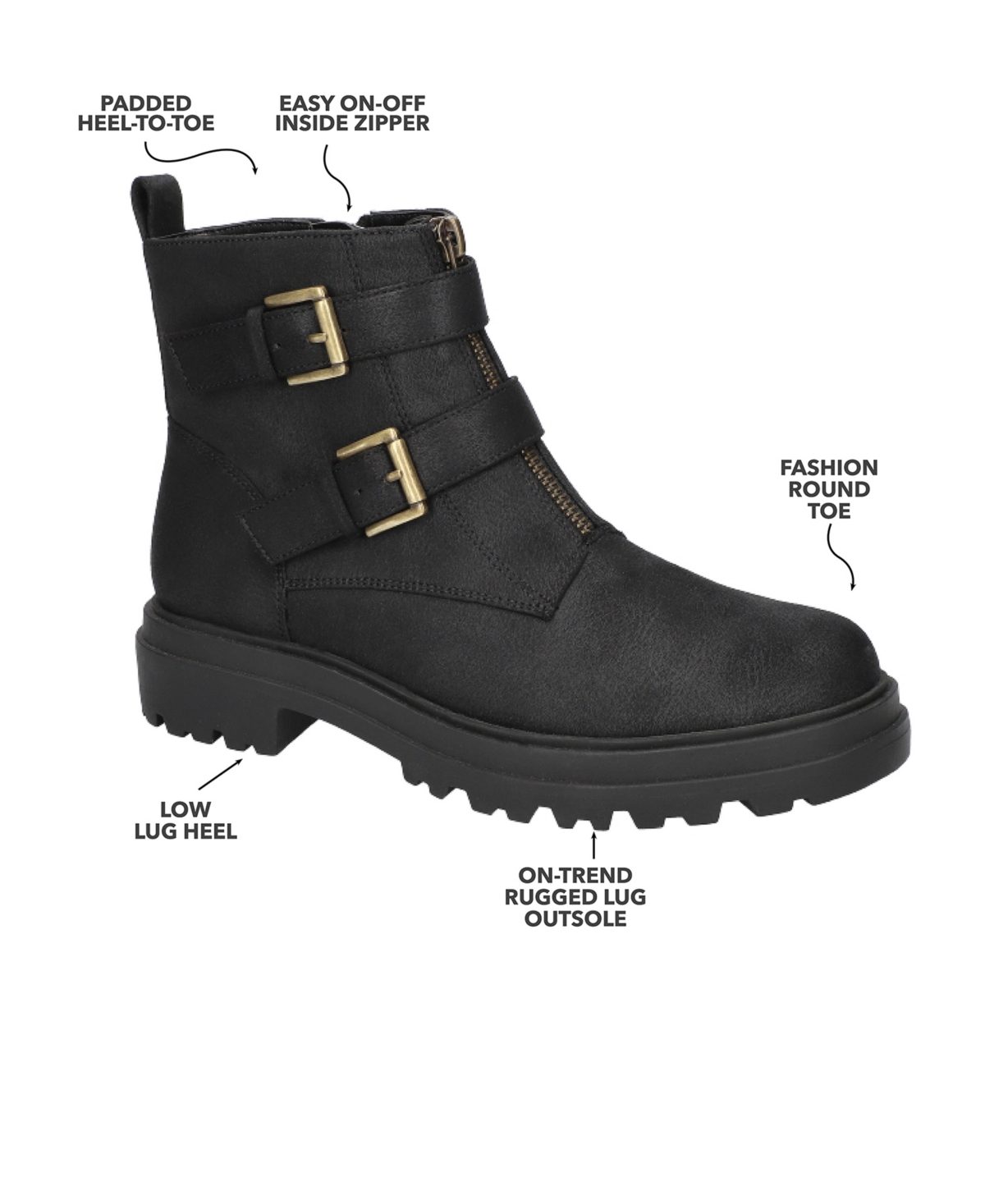 Bella Vita Women's Arcadia Lug Sole Comfort Booties