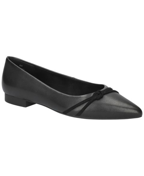 Женские балетки Bella Vita Rhea Pointed Toe Flats, цвет: Чёрный кожаный