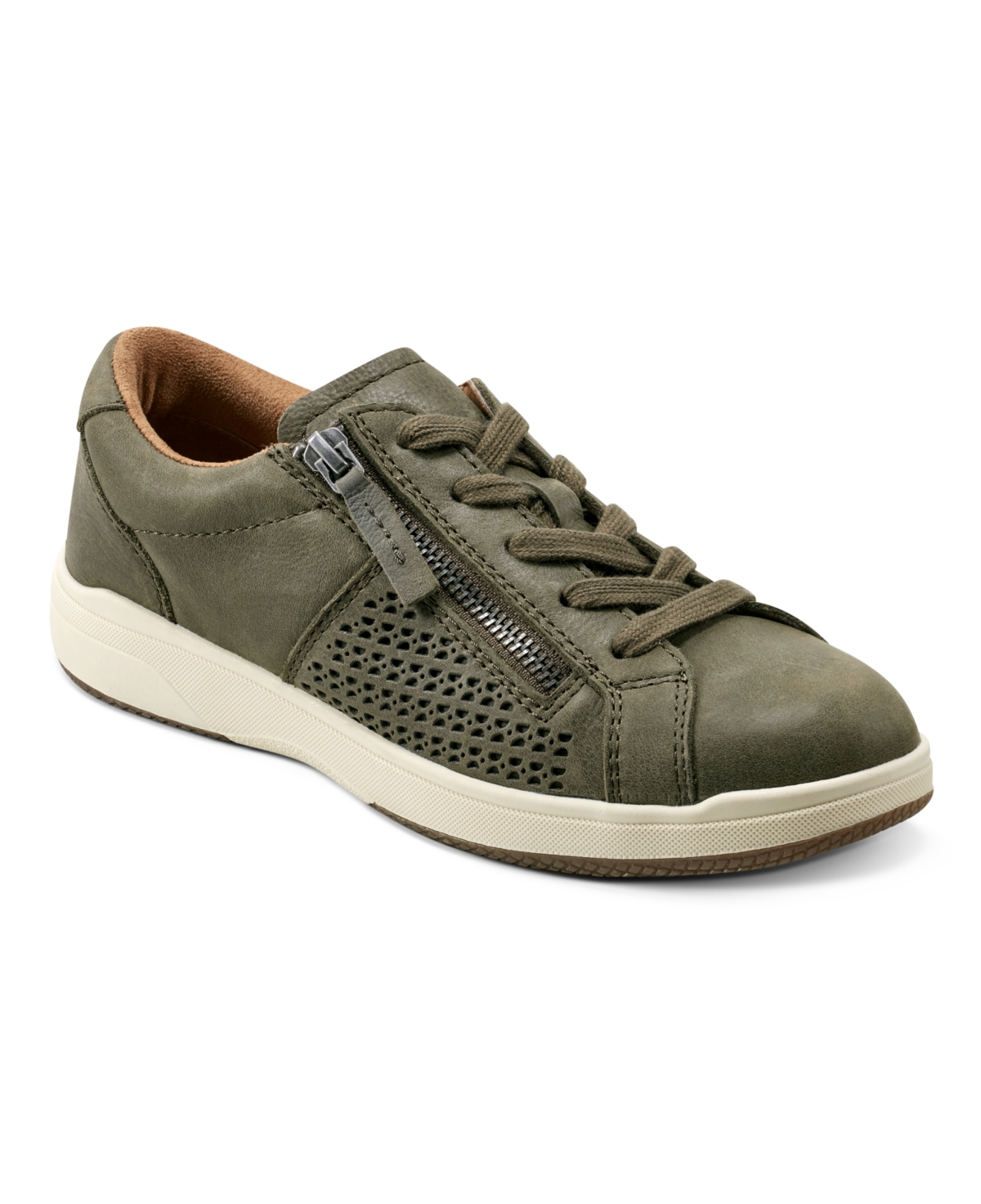 Women's Netta Lace-Up Sneakers - Dark Green Leather