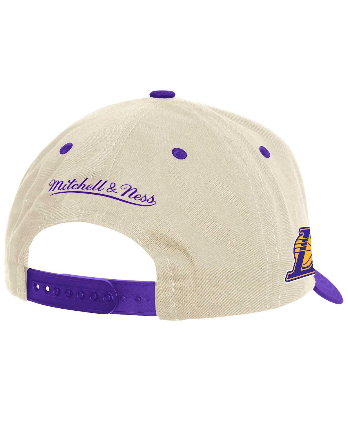 Mitchell & Ness Men's Cream Los Angeles Lakers Game On Two-tone Pro Crown Adjustable Hat In Cream