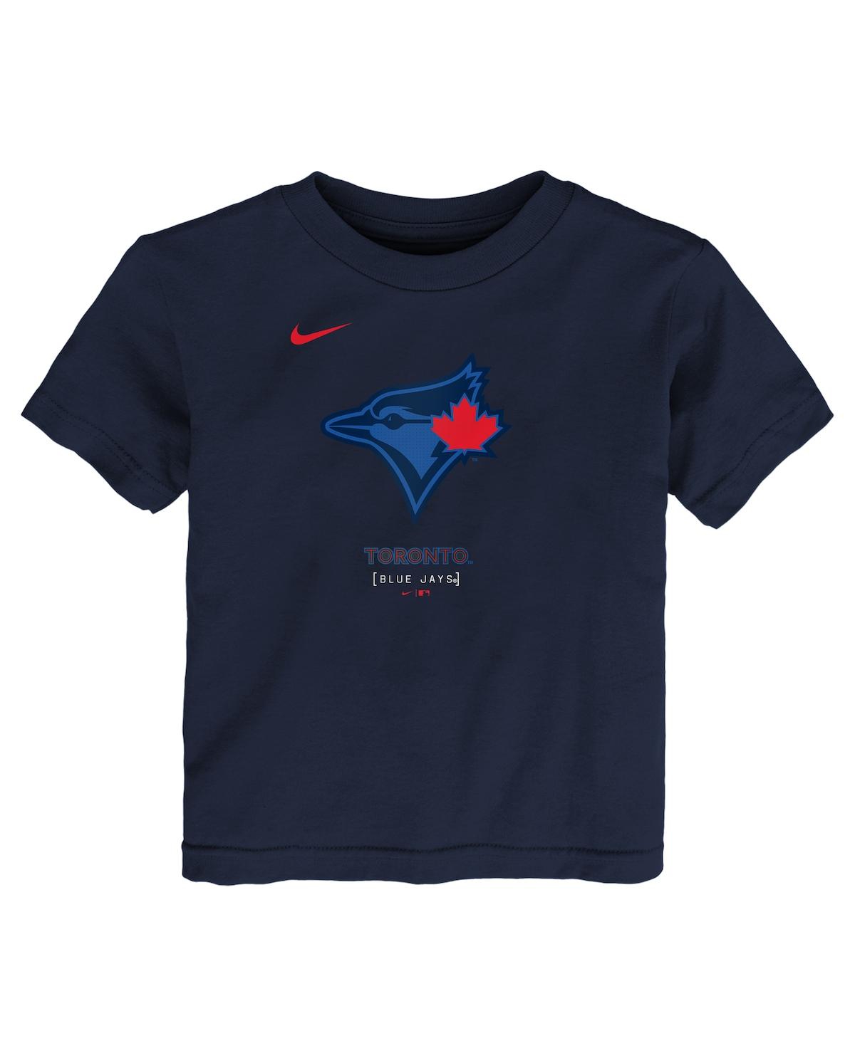 Nike Toddler Boys and GirlsToronto Blue Jays 2024 City Connect Large Logo T-Shirt - Navy