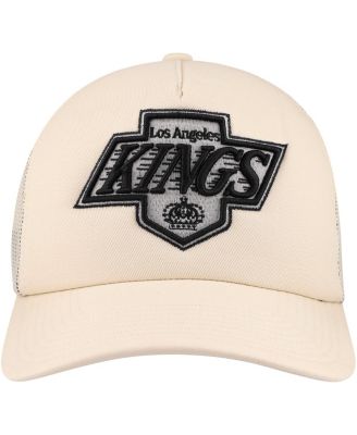 Men's Cream Los Angeles Kings Foam Front Trucker Adjustable Hat