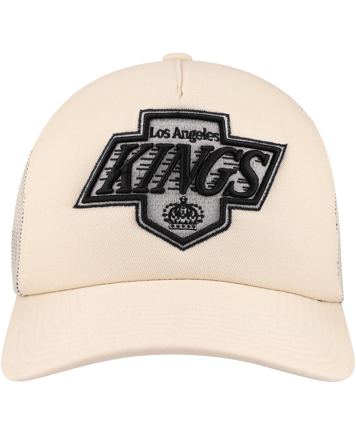 Mitchell & Ness Men's Cream Los Angeles Kings Foam Front Trucker Adjustable Hat In Cream