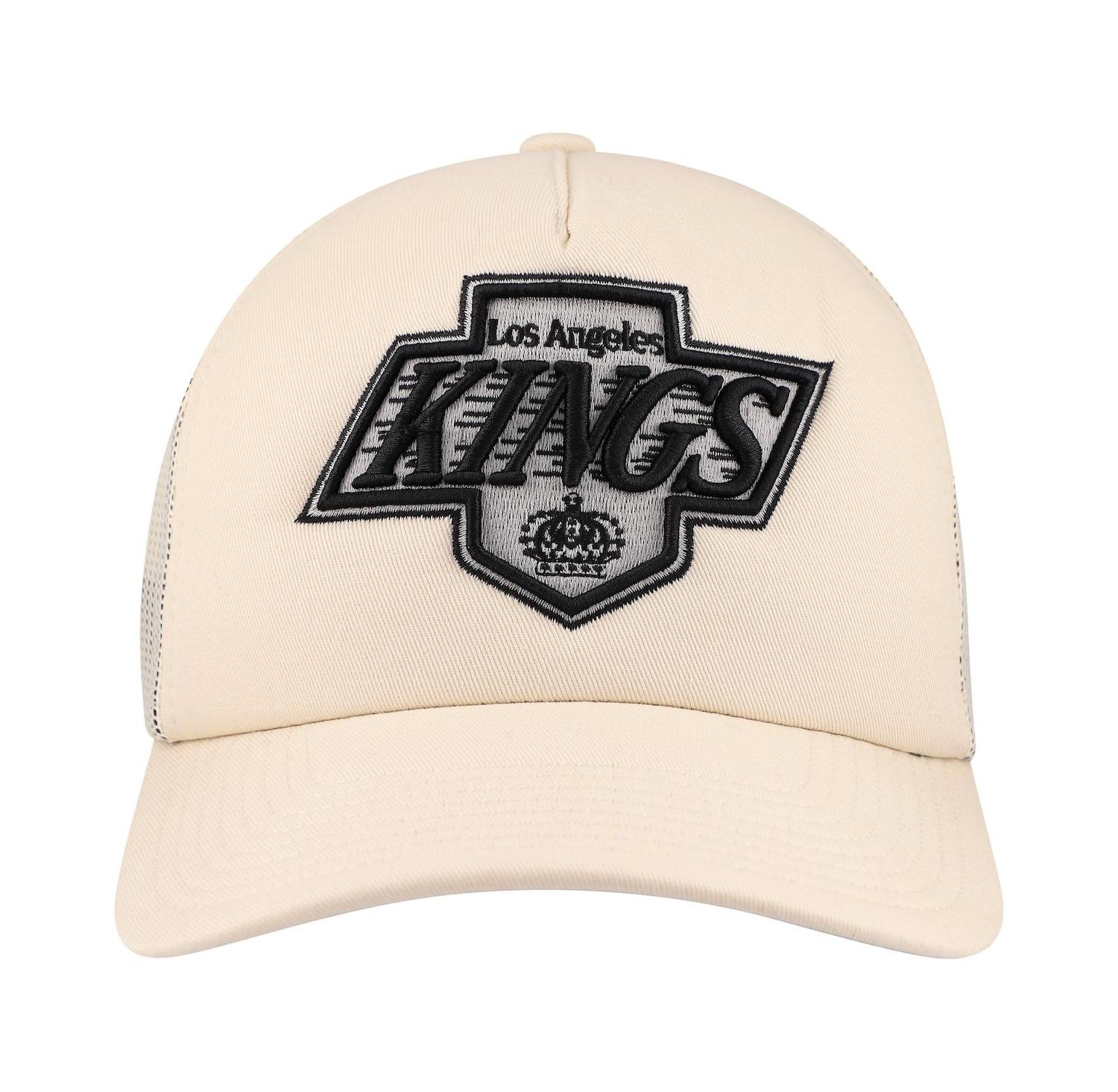 Men's Cream Los Angeles Kings Foam Front Trucker Adjustable Hat