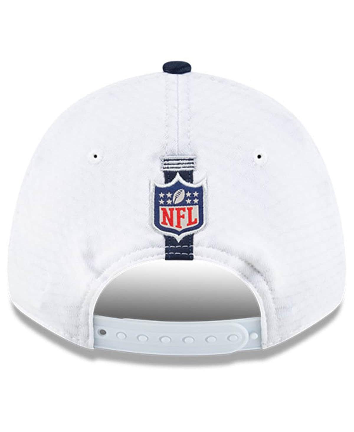 New Era Big Boys And Girls White/navy Dallas Cowboys 2024 Nfl Training Camp 9forty Adjustable Hat In White,navy