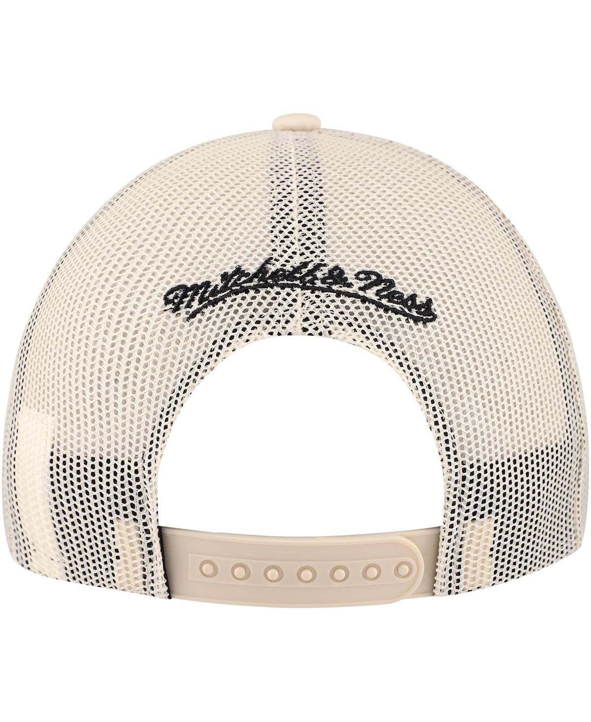 Mitchell & Ness Men's Cream Los Angeles Kings Foam Front Trucker Adjustable Hat In Cream