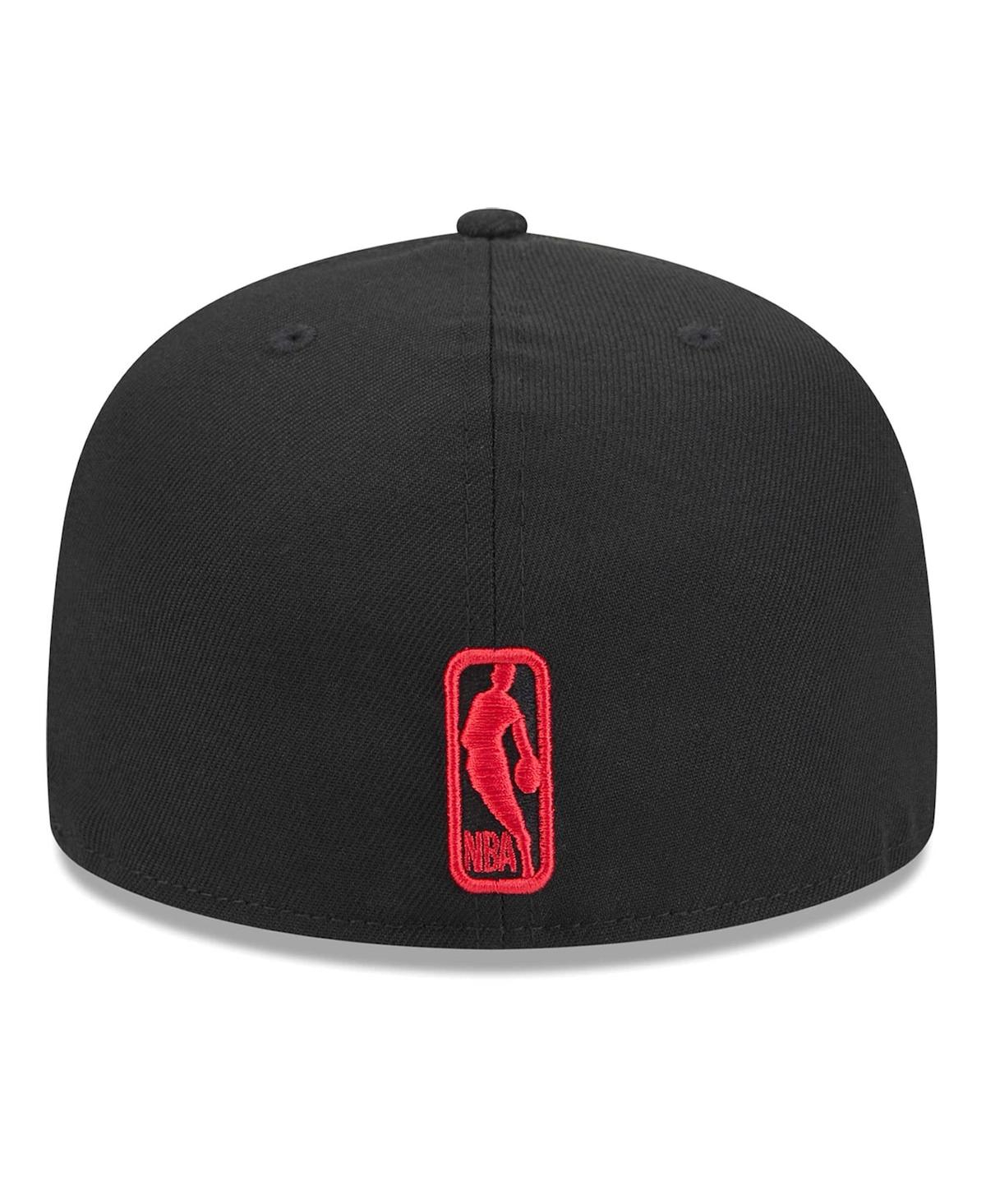 New Era Chicago Bulls Basic 2 Tone 59fifty Fitted Cap In Black