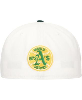 Men's White/Green Oakland Athletics Major Sidepatch 59FIFTY Fitted Hat
