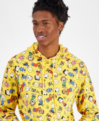 Men's Peanuts Charlie Brown & Friends Regular-Fit Printed Fleece Hoodie